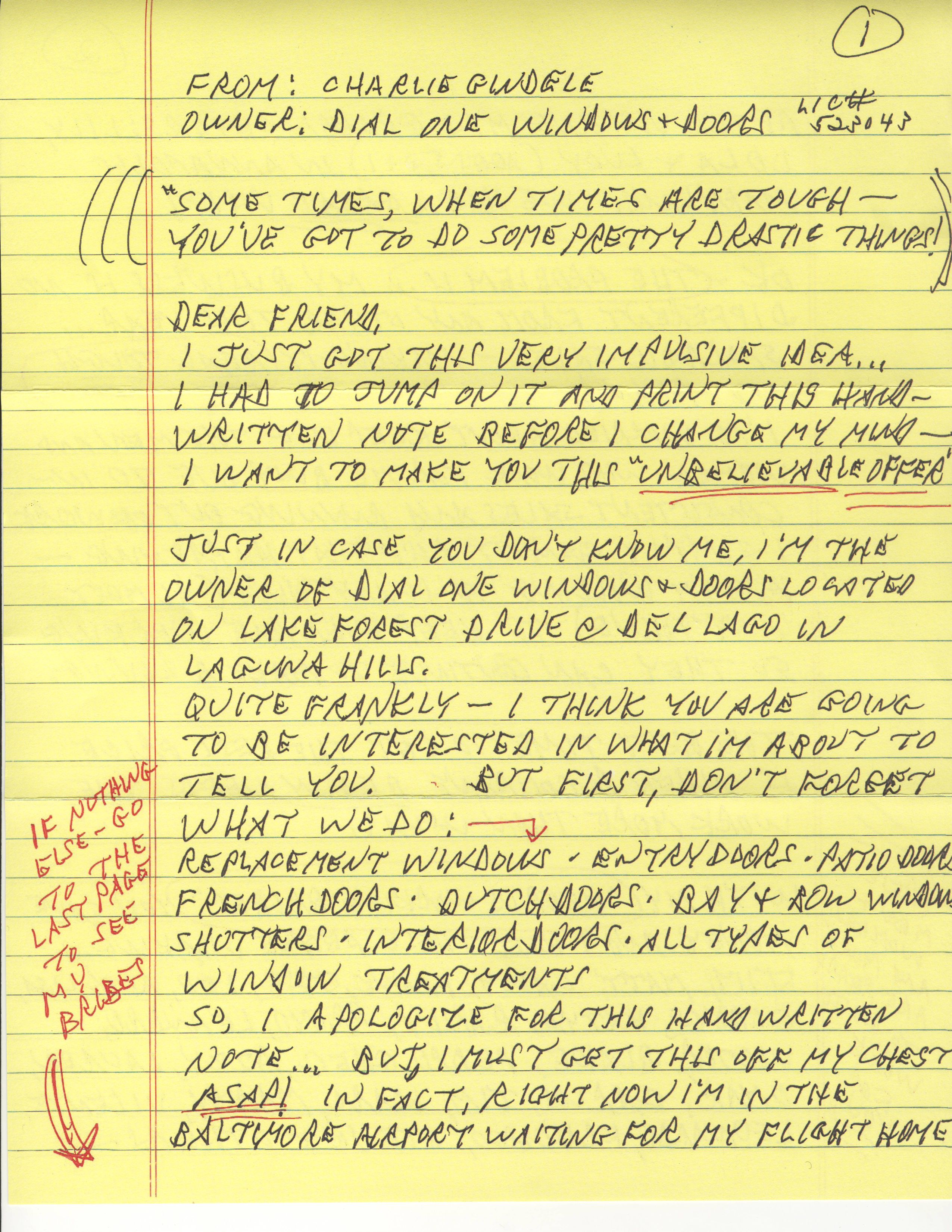 The Handwritten Prospecting Letter  CustomerThink